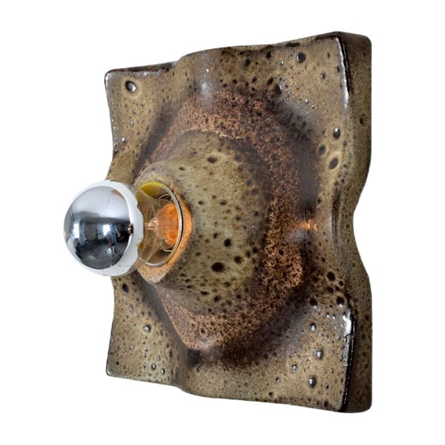 Fat Lava Ceramic Sconce from Hustadt Leuchten, 1970s For Sale