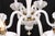 Vintage White Glass Gold 6 S Arm Chandelier For Sale - Image 11 of 16