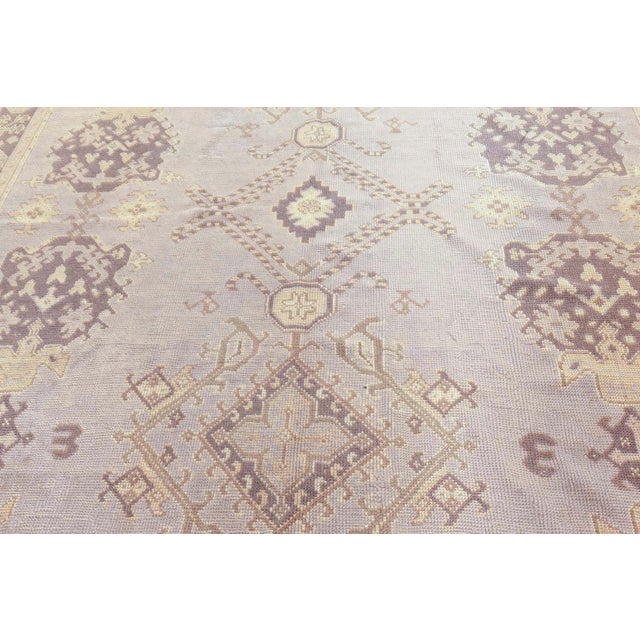 Antique Turkish Oushak Rug For Sale - Image 9 of 9