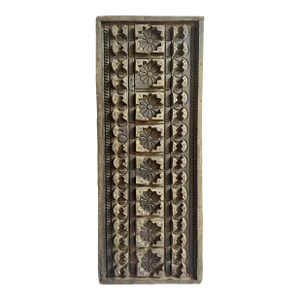 Antique Wood Flower Print Block
