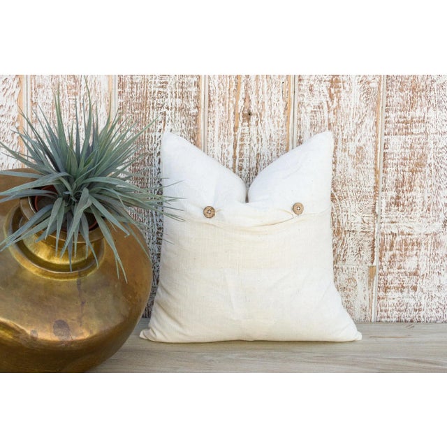 Vintage Toli Leaf Printed Organic Silk Pillow For Sale In Los Angeles - Image 6 of 8