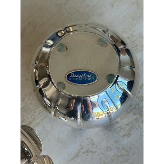 Figurative Reed & Barton Silver Plate Lotus Flower Frog For Sale - Image 3 of 5