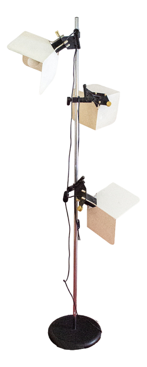 Triedro Floor Lamp in Lacquered and Chromed Metal by Joe Colombo for Stilnovo, Italy, 1970s