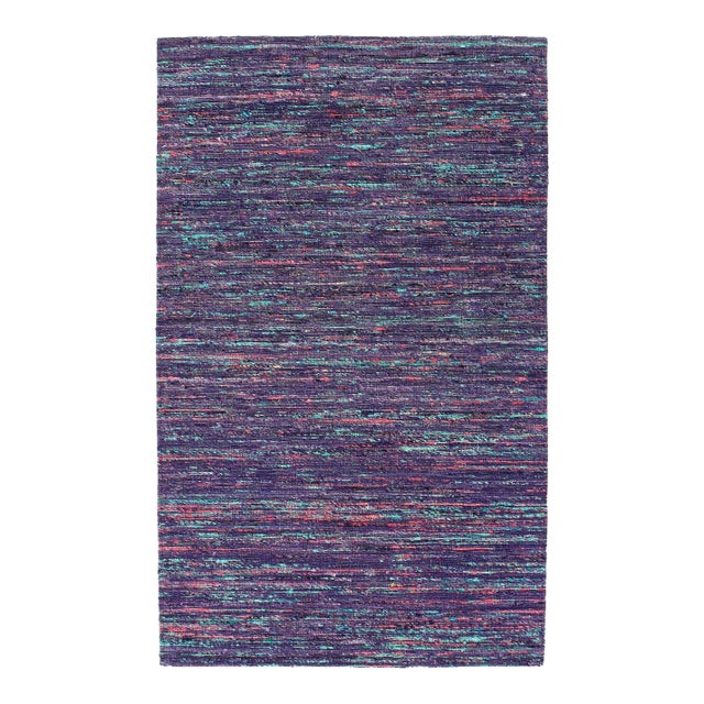 Pasargad DC Contemporary Flat Weave Sari Silk Rug For Sale