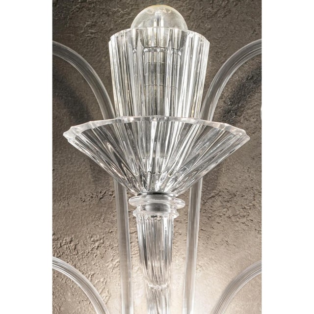 Scenographic Venetian Rigadinwall Sconce in Trasparent Murano Glass by Simoeng for Simoeng For Sale - Image 6 of 7