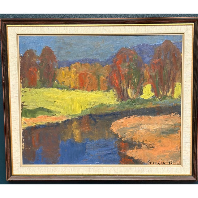 Svän Grandin, Autumn Reflections, 1960s, Oil on Panel, Framed For Sale - Image 5 of 18