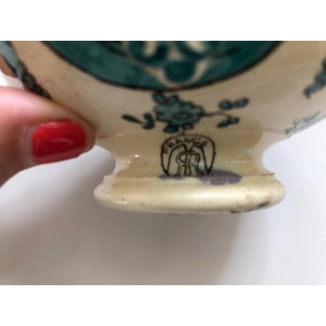 Antique French Porcelain Hand Painted Inkwell For Sale In New York - Image 6 of 8