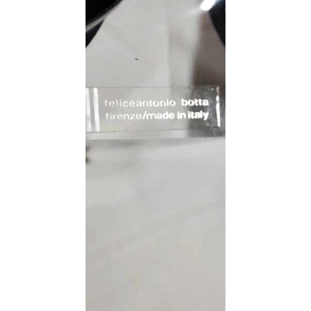 Black Felice Antonio Botta Methacrylate Lighter, 1960s For Sale - Image 8 of 9