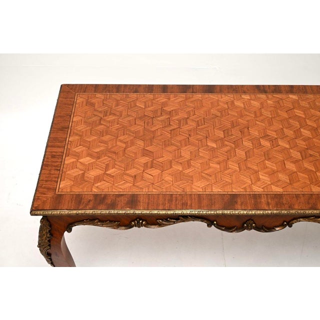 1920s Antique French Inlaid Coffee Table, 1920 For Sale - Image 5 of 11