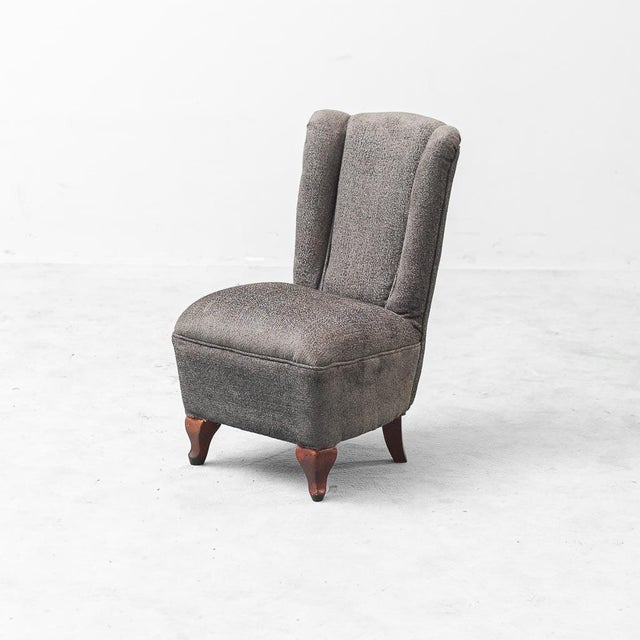 Vintage Fabric and Wooden Chairs, 1950s, Set of 2 For Sale - Image 4 of 10