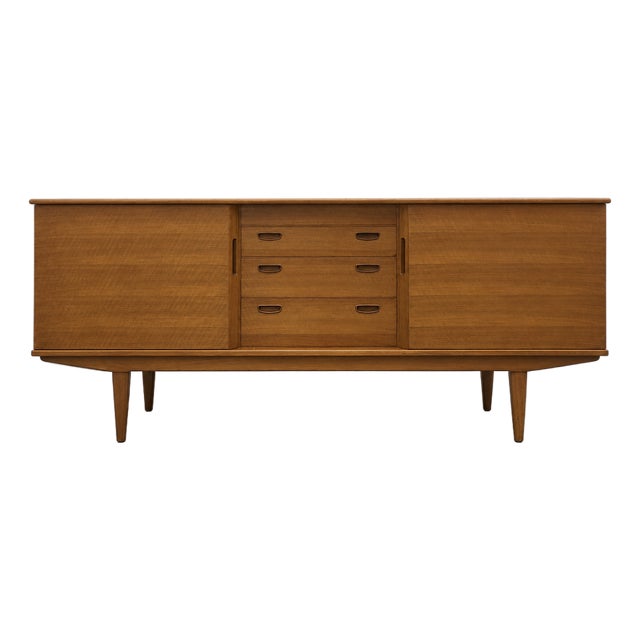 Mid Century Modern Walnut Credenza by Alfred Cox, Made in England, C. 1960’s For Sale