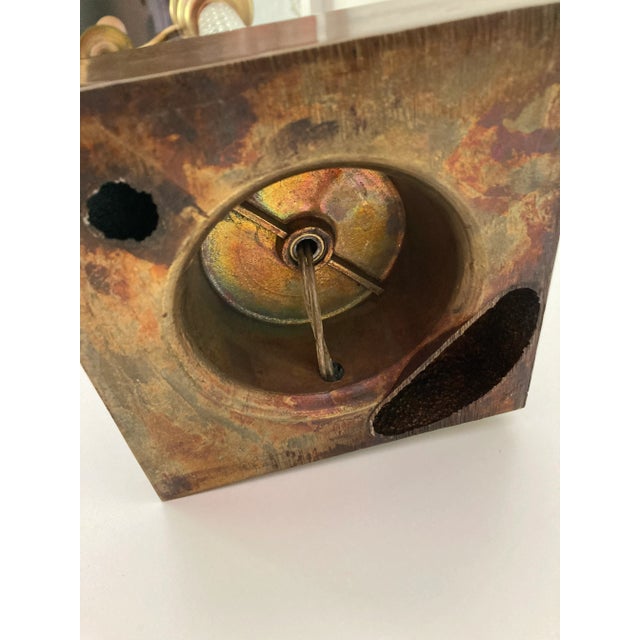 1960s Vintage Hollywood Regency Style Glass Column Table Lamp For Sale - Image 5 of 10