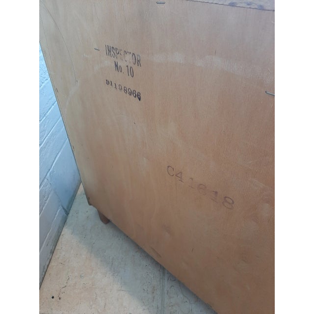 Metal Mid-Century Modern Carved Front Nightstands - a Pair For Sale - Image 7 of 8