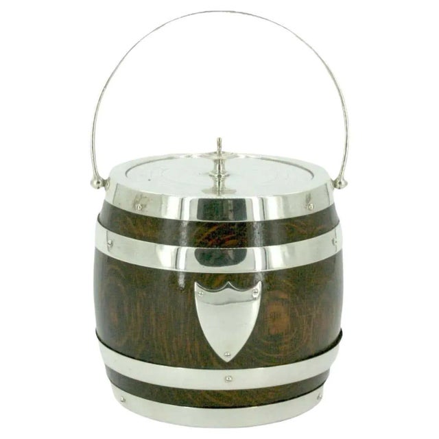 19th Century Oak/Ceramic Ice Bucket For Sale In New York - Image 6 of 9