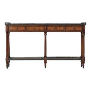 Louis XVI Leather Console Table