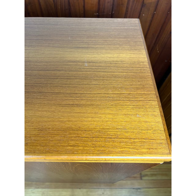 Mid Century Danish Teak Armoire Highboy Dresser For Sale - Image 10 of 10
