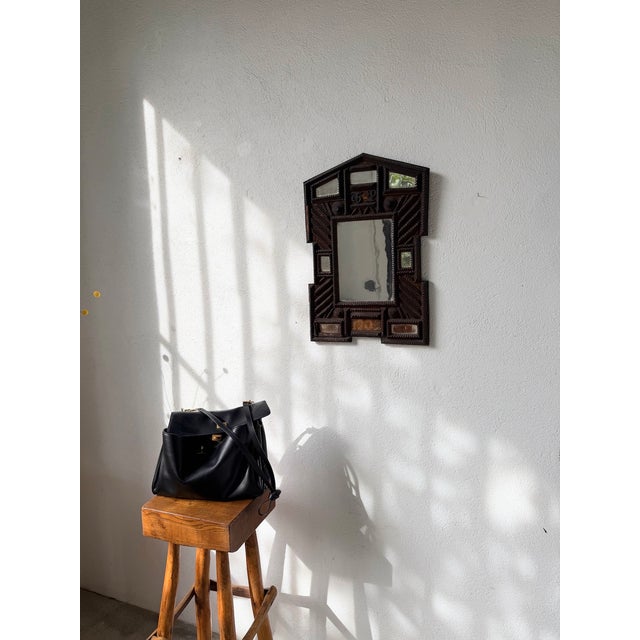 19th Century Antique Tramp Art Mirror, 1890s For Sale - Image 5 of 18