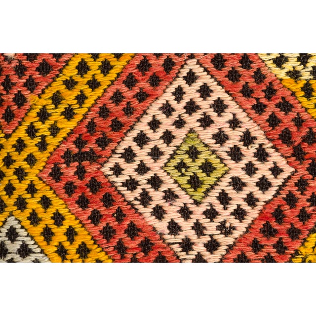 Turkish Vintage Anatolian Geometric Kilim Rug For Sale - Image 3 of 10