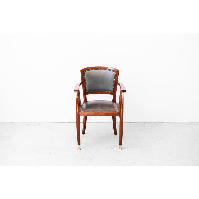 Art Nouveau Men's Desk and Armchair by J. W. Müller, 1905, Set of 2 For Sale - Image 12 of 18
