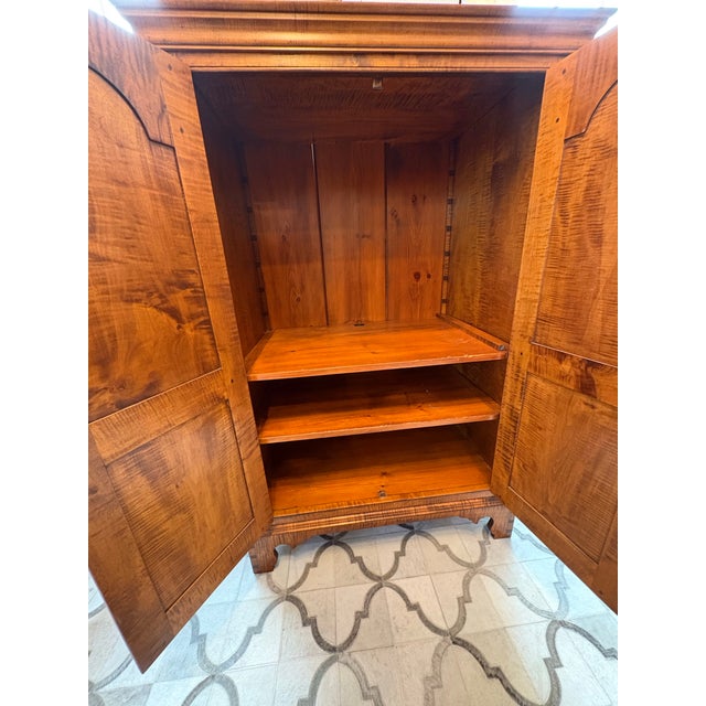 Wood Estate Dr Dimes Tiger Maple Console Cupboard For Sale - Image 7 of 11