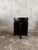 Wood Blackened Mango Wood Stool with Semi-Circular Seat with Crossed Base For Sale - Image 7 of 18