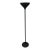 Modern Textured Black Metal Torchiere Floor Lamp For Sale