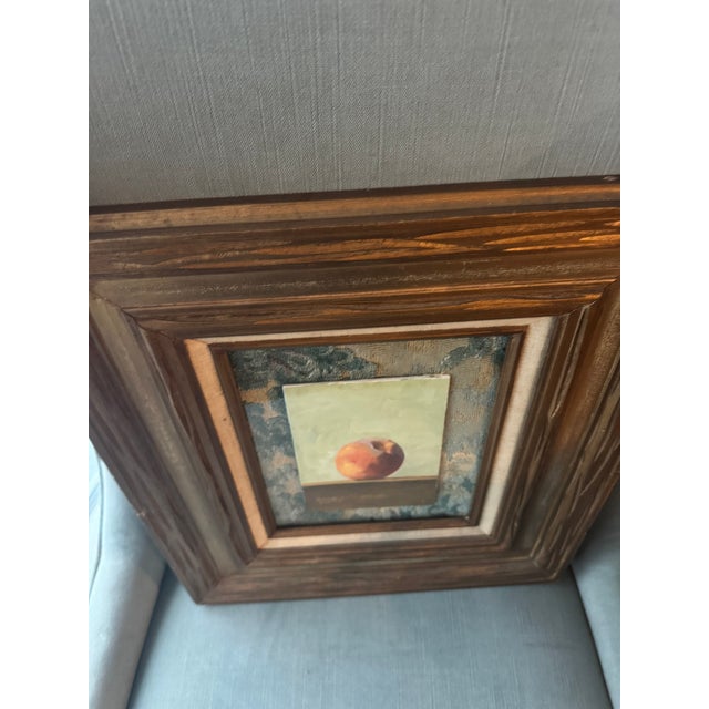 Contemporary Gouache Peach, Framed For Sale - Image 11 of 11