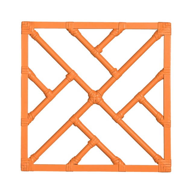 Orange Chippendale Writing Desk - Orange For Sale - Image 8 of 9