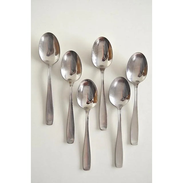 German Model 3800 Soup Spoons by Wilhelm Wagenfeld for WMF, Set of 6 For Sale - Image 6 of 6