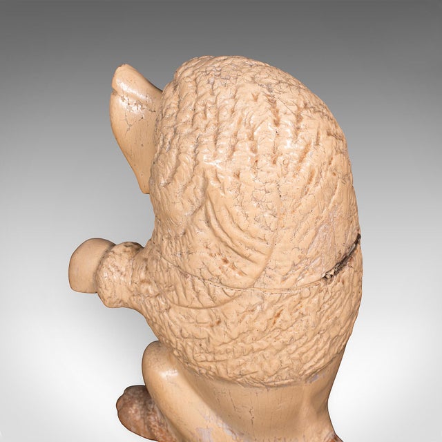 Antique Poodle Tobacco Jar, English, Fruitwood, Dog, Treen, Figural, Edwardian For Sale - Image 10 of 12
