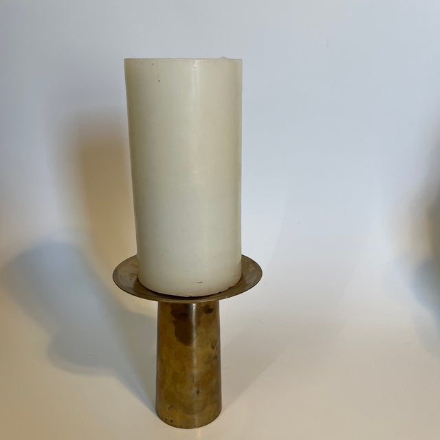 Mid 20th Century Mid 20th Century Brass Candle Stick Holder For Sale - Image 5 of 6