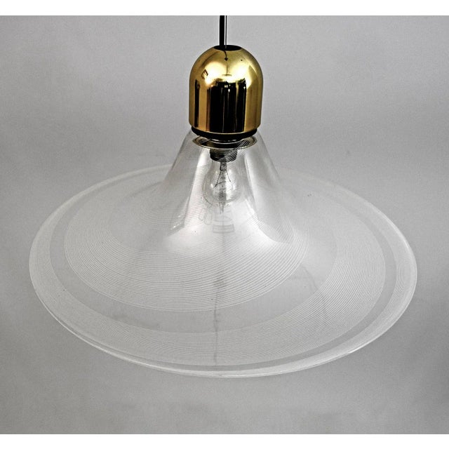Mid-Century Modern Pendant Lamp in Spiral Murano Glass, Italy, 1970s For Sale - Image 6 of 7