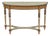 Mid-Century Italian Neoclassical Painted and Gilt Demilune Console Table For Sale