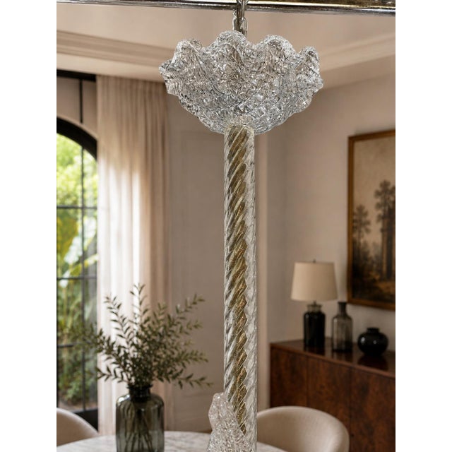Murano Glass Chandelier attributed to Ercole Barovier, 1940s For Sale - Image 13 of 18