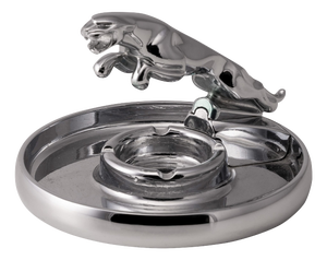 Vintage Chrome Plated Jaguar Dealership Ashtray, 1960