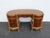 French Early 1900s Kidney Shape Carved Inlaid Writing Desk 6885 For Sale - Image 14 of 18