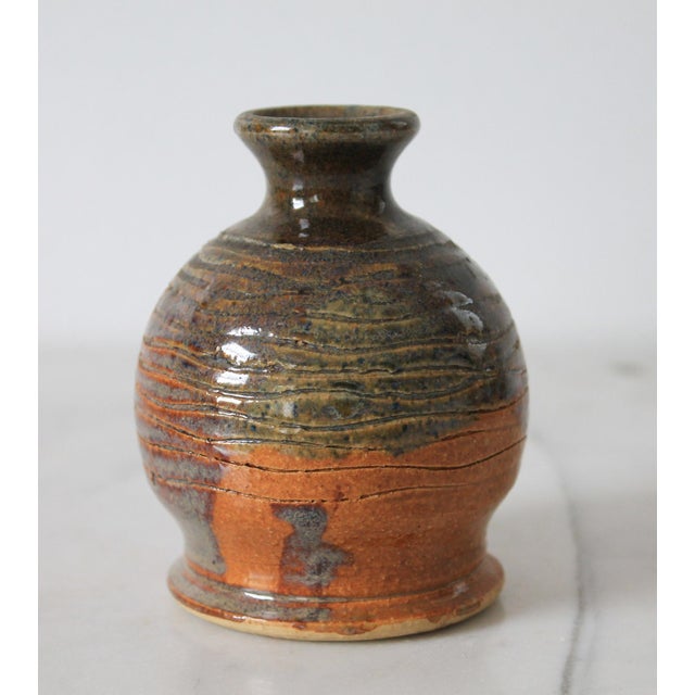 Vintage Signed Studio Art Pottery Bud Vase For Sale - Image 4 of 7
