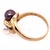 Modern 14 Karat Yellow Gold White and Black Cultured Pearl Free Form Ring, Size 9.5 For Sale - Image 3 of 8