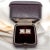 Contemporary 1980s Jean Vendôme Square Ring in Yellow Gold and Diamonds, Size 4.5 For Sale - Image 3 of 6