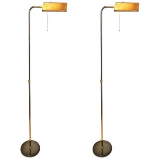 Pair of Deknudt Reading Floor Lamps For Sale