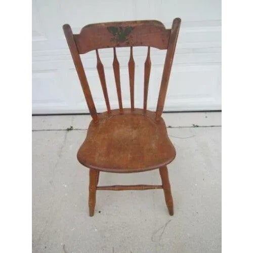 1960s Vintage Wood Spindle Back Ethan Allen Dining Side Chair For Sale - Image 10 of 12