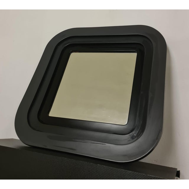 Lacquered Wood Mirror, 1970s For Sale - Image 6 of 15