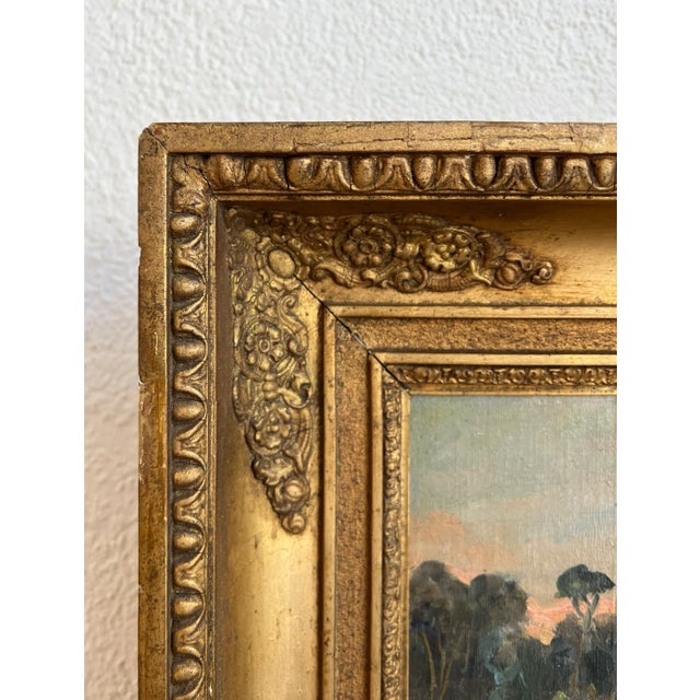 Leopoldo Galeota, Paysage animé, Oil on Canvas, Framed For Sale - Image 8 of 12