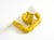 Mid-Century Modern Pop Art Yellow Table Lamp with Plastic Tubing by Wavin, 1970s For Sale - Image 3 of 18