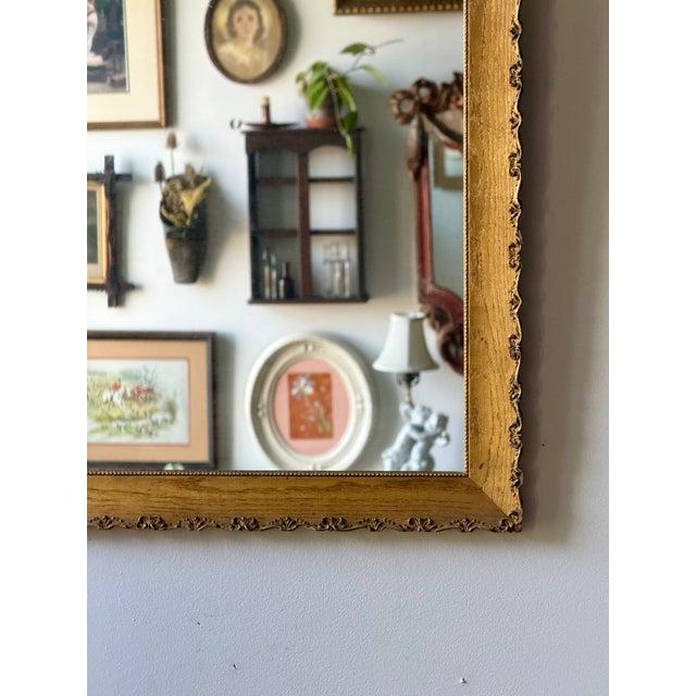 Vintage French Style Giltwood Wall Mirror, C. 1940–1955 For Sale - Image 11 of 12