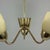 ASEA Brass & Opaline Glass 3-Arm Chandelier attributed to Hans Bergström for Asea, Sweden, 1950s For Sale - Image 4 of 17
