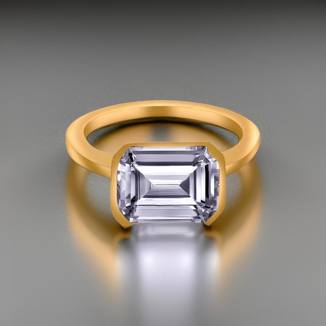 Natural Aquamarine Ring 6.5 14k Yellow Gold 2.94 TCW Certified For Sale - Image 10 of 13