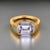 Natural Aquamarine Ring 6.5 14k Yellow Gold 2.94 TCW Certified For Sale - Image 10 of 13