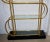 Italian Modern Gold Brass Tubular Shelving Unit Étagère on Black Lacquered Base - in For Sale - Image 4 of 13