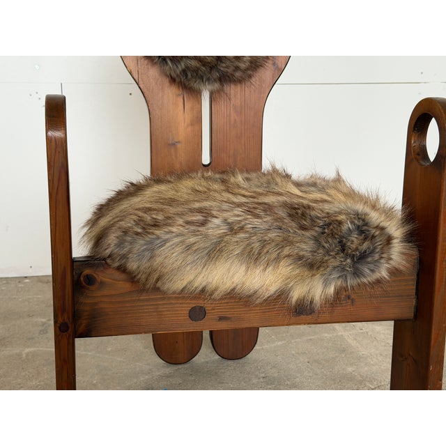 Wood Sculptural Pine Lounge Chair by Szedleczky, Hungary, 1970s For Sale - Image 7 of 12